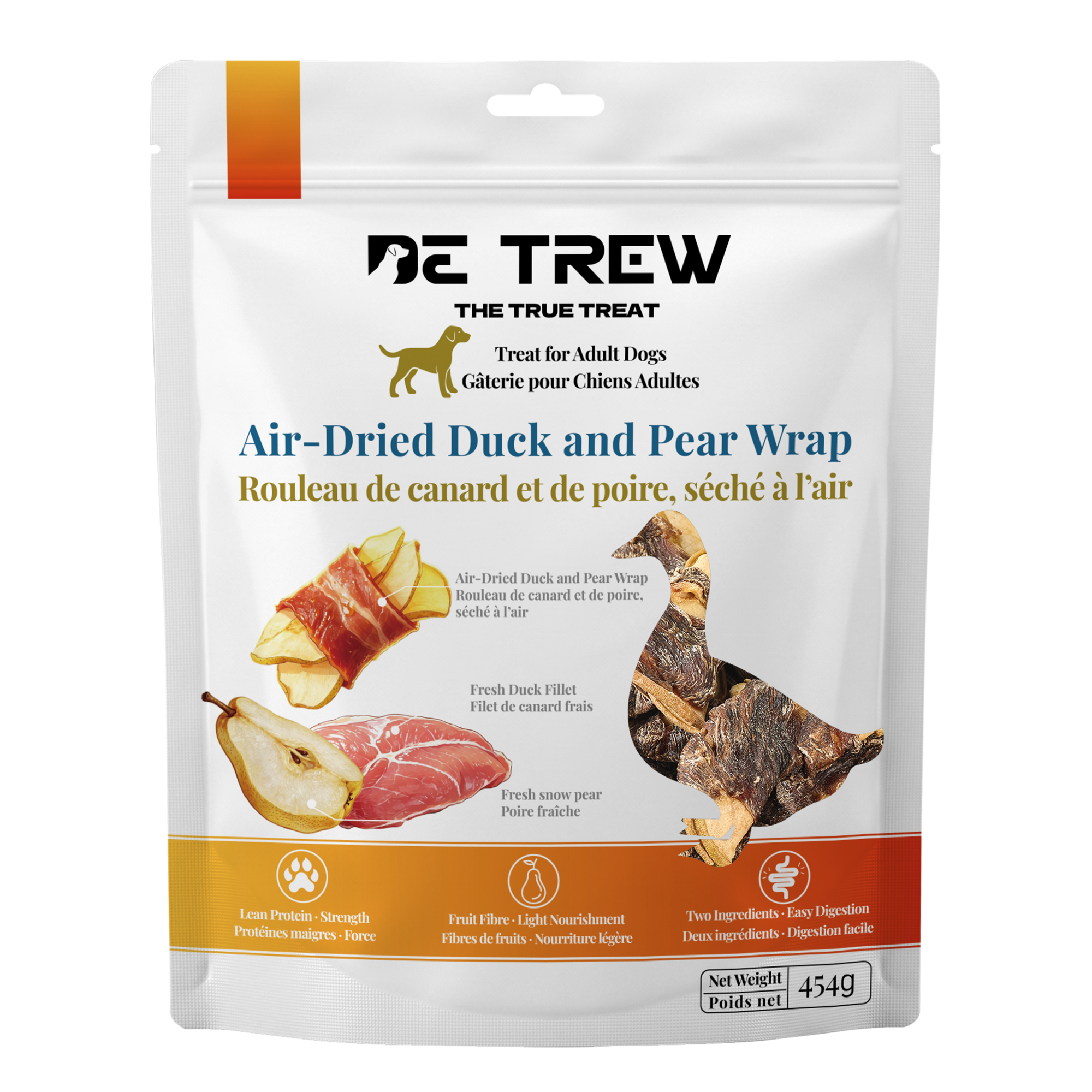 De Trew air-dried duck and pear wrap dog treats
